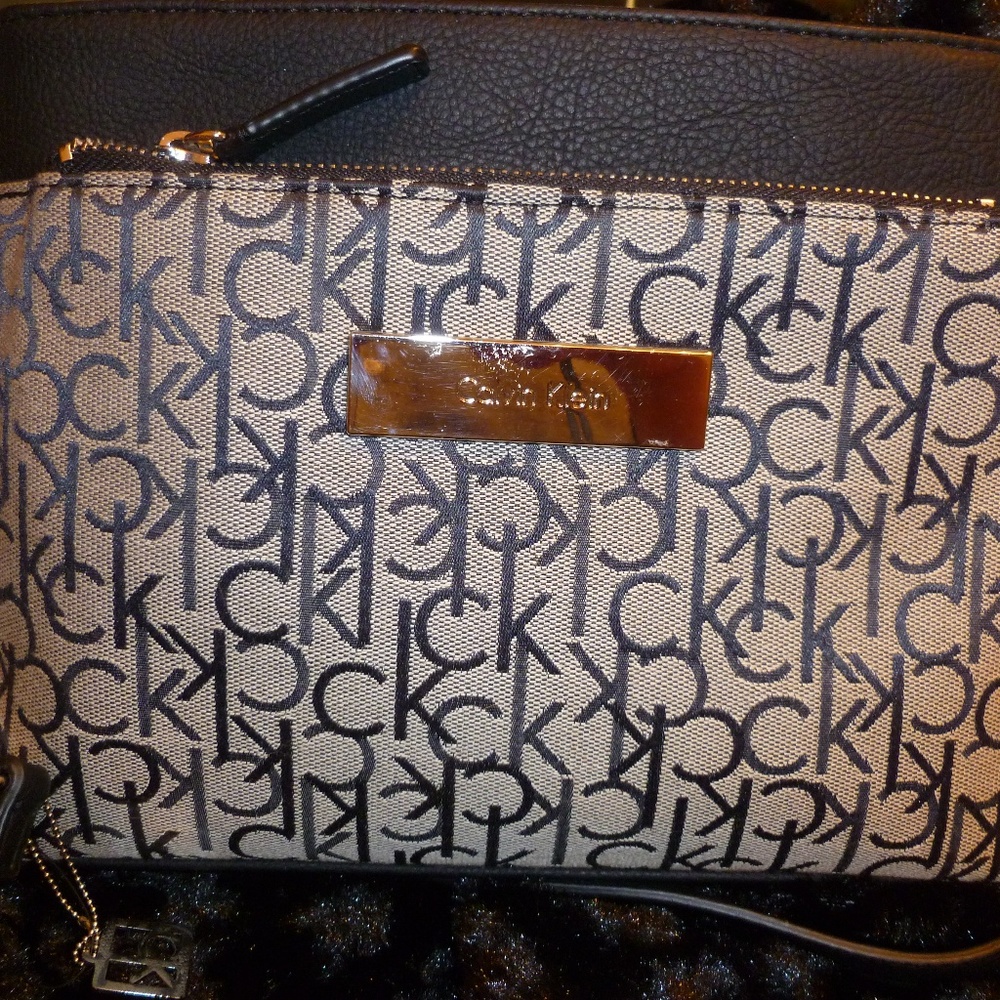 Logo Jacquard Calvin Klein Purse NEW